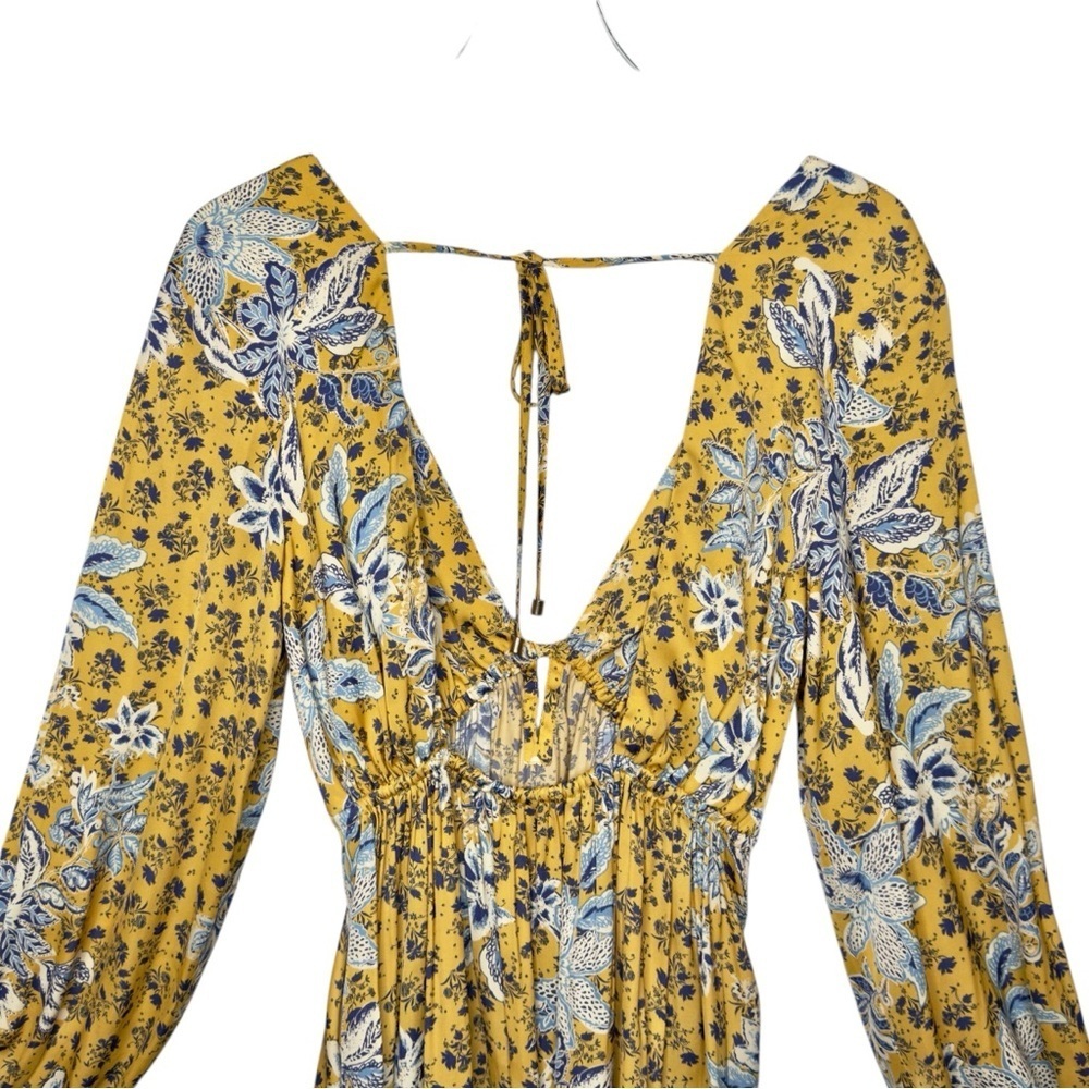 Free People Soli Mini Night Combo Plunging Women’s Silky Mini Dress Sz S - Picture 11 of 14